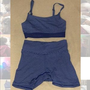 Outdoor voices sports bra and short set!